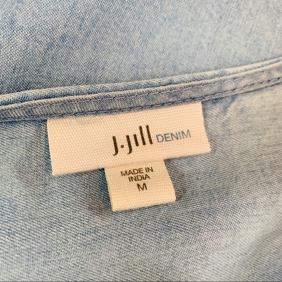 J. Jill Denim Chambray Popover Top - Picture 6 of 8